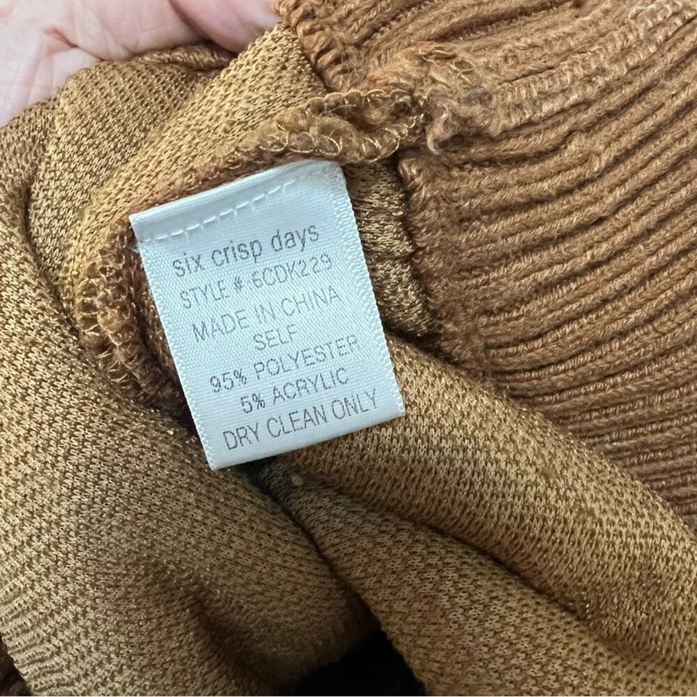 Anthropologie Six Crisp Days Boucle Teddy Sweatshirt Sweater Brown XS Small - Picture 8 of 10